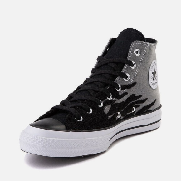 Converse Chuck Taylor Flames UNISEX Black/Grey - Picture 2 of 7